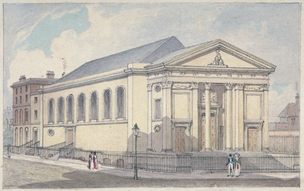 Římskokatolický kostel Panny Marie, Moorfields, City of London, 1837 od Robert Blemmell Schnebbelie