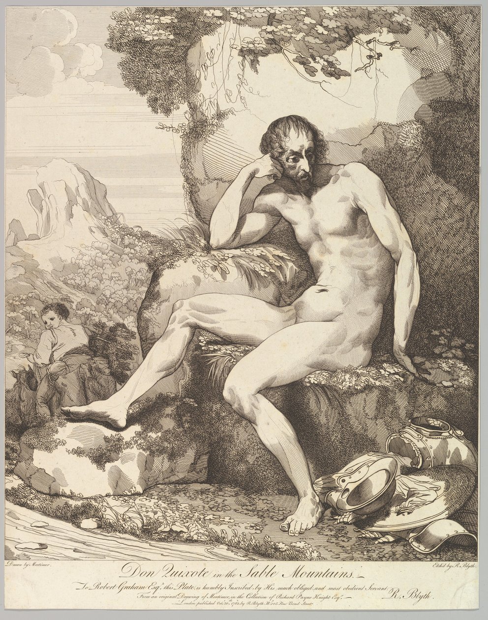 Don Quijote v Sable Mountains, 20. října 1782. od Robert Blyth