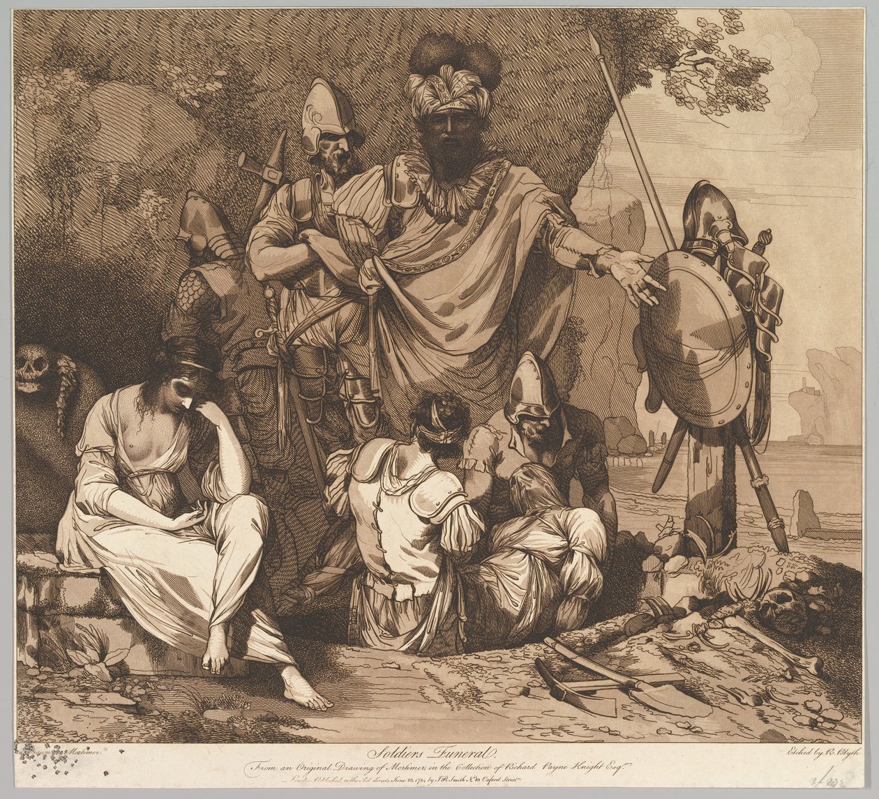 Pohřeb vojáků z filmu Život a smrt vojáka, 1. května 1781. od Robert Blyth