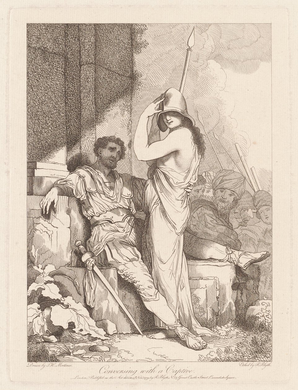 Rozhovor se zajatcem od Robert Blyth, after John Hamilton Mortimer