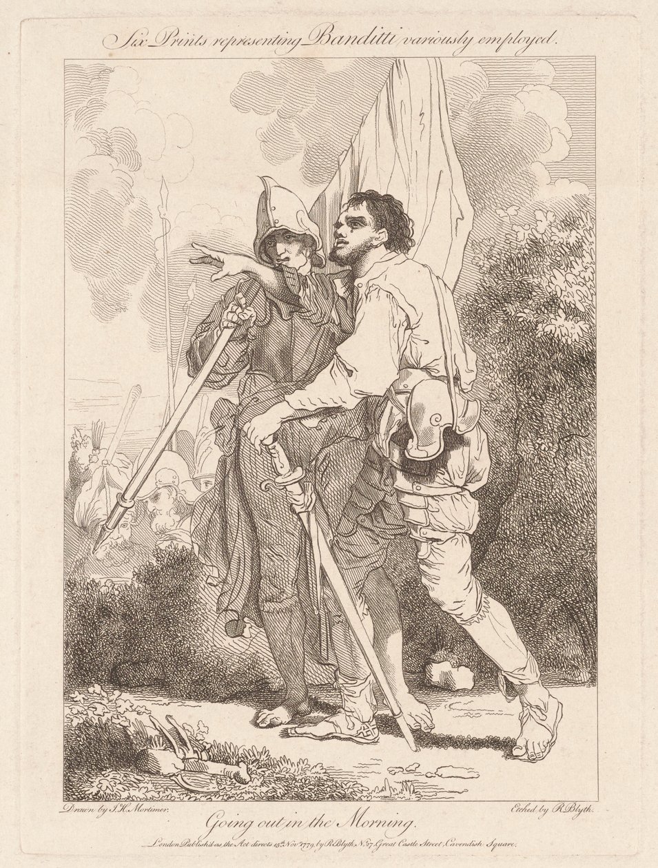 Jít ven v dopoledních hodinách od Robert Blyth, after John Hamilton Mortimer