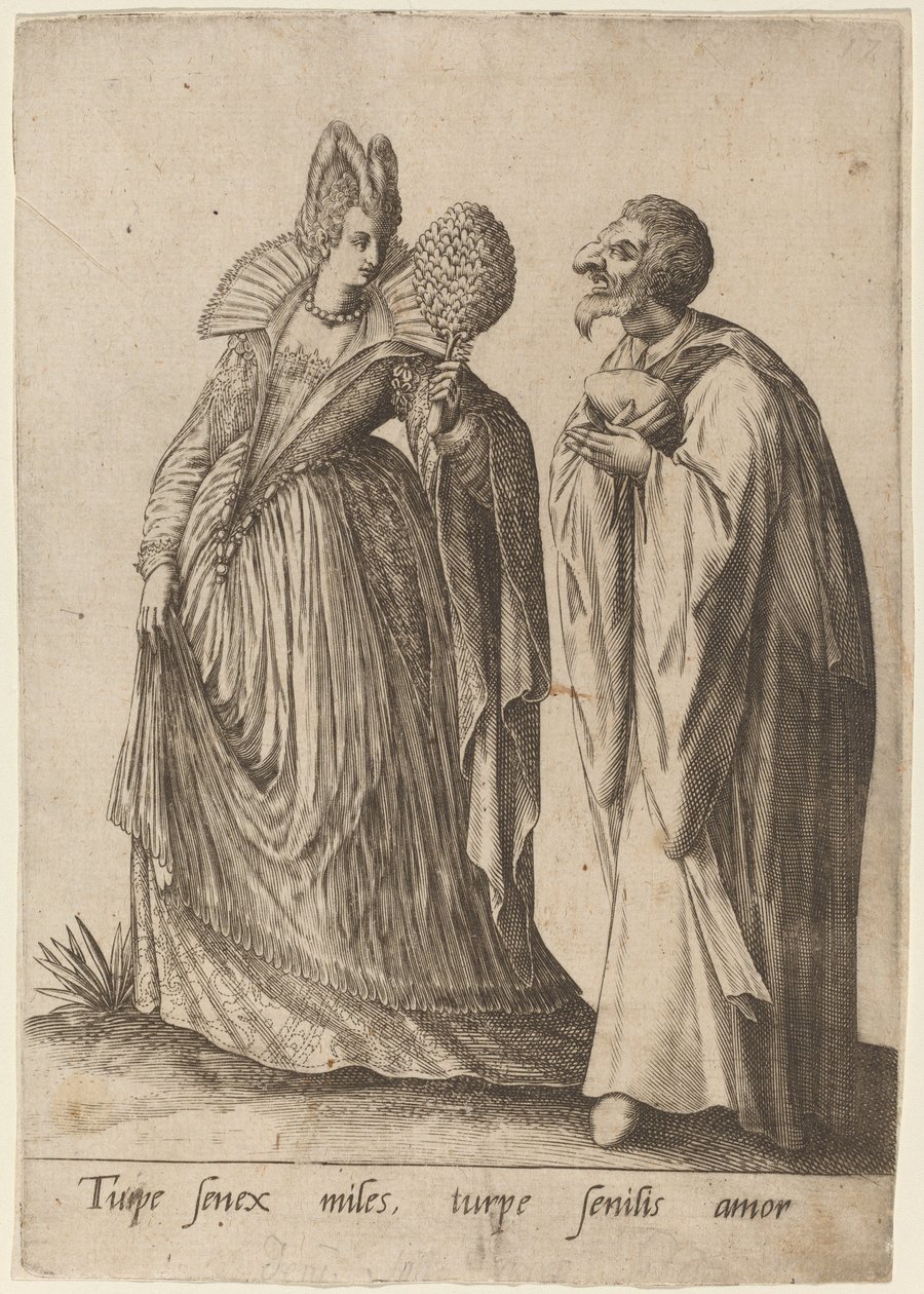 Hanebný starý voják... od Robert Boissard after Jean Jacques Boissard