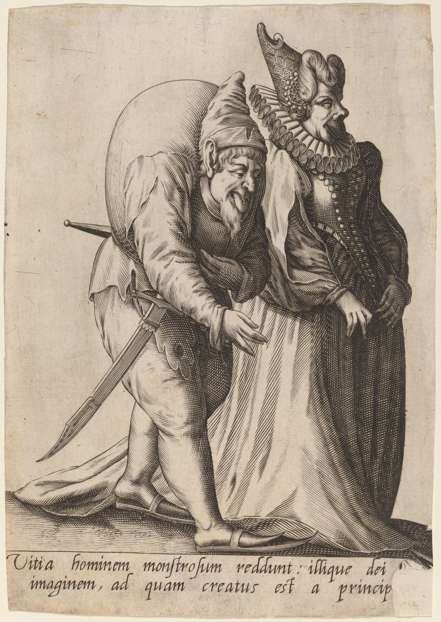 Chyby monstrózního muže... od Robert Boissard after Jean Jacques Boissard