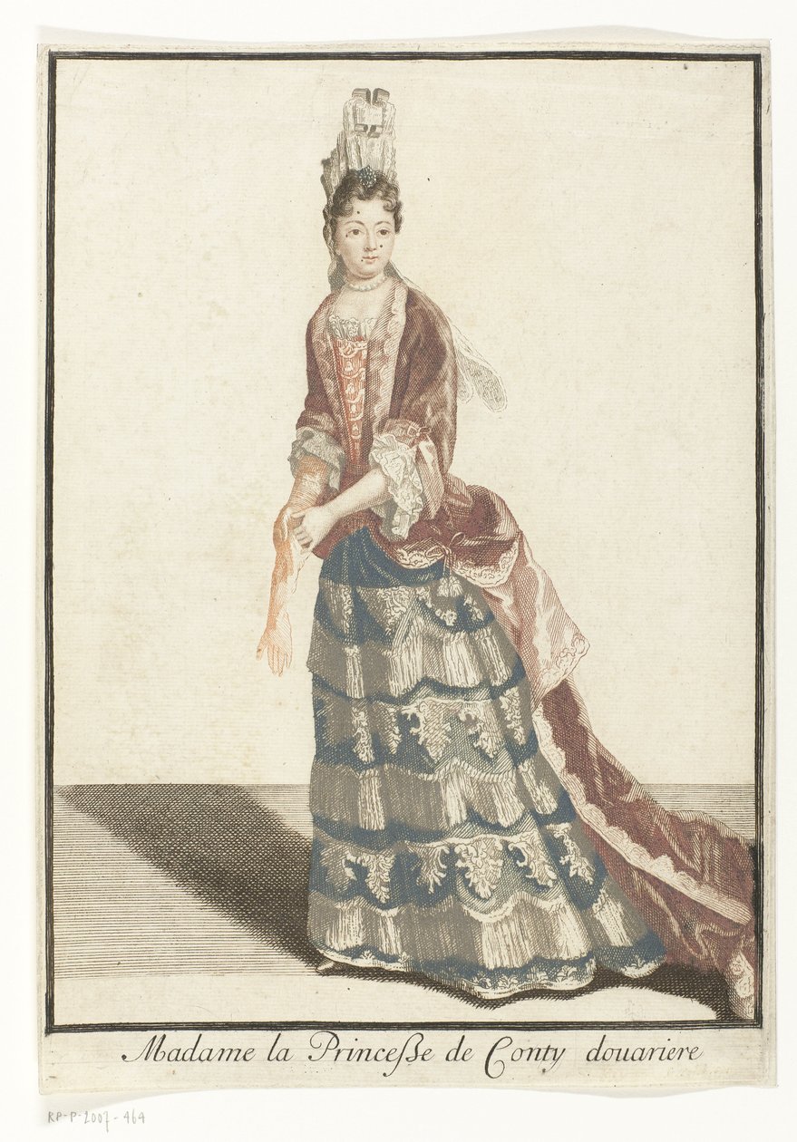 Portrét Marie Anny de Bourbon Madame vdova princezna z Conty (název na předmětu) od Robert Bonnart (possibly)