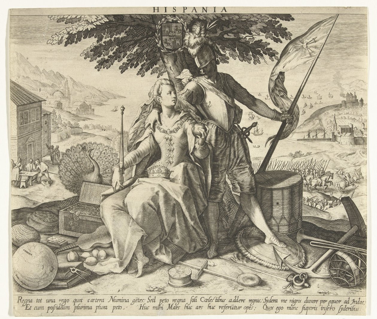 Španělsko Hispania (název na objektu) Alegorie evropských zemí (název série) od Robert Bossart