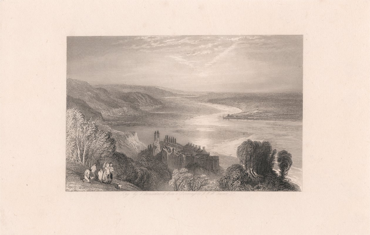 Chateau de Tancarville s městem Quilleboeuf od Robert Brandard