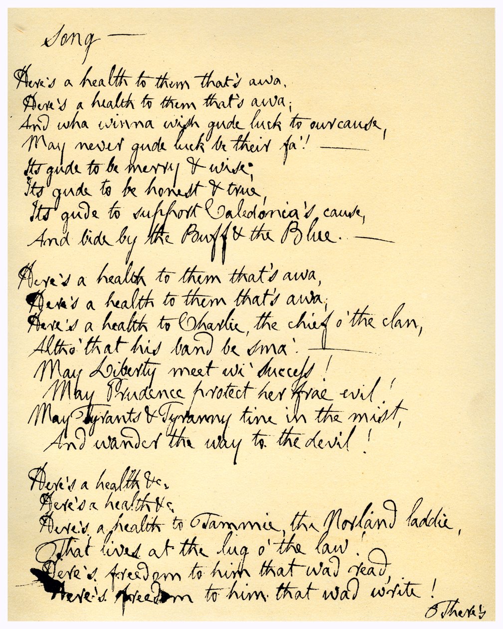Tady je pro ně zdraví, to je wa, c1792. od Robert Burns
