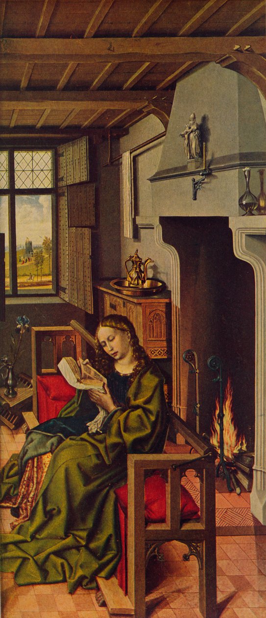 Oltářní obraz Křídlo Santa Barbara, 1438, c1934 od Robert Campin