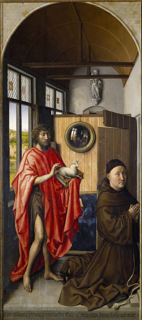 Svatý Jan Křtitel a františkán Heinrich von Werl, 1437 od Robert Campin