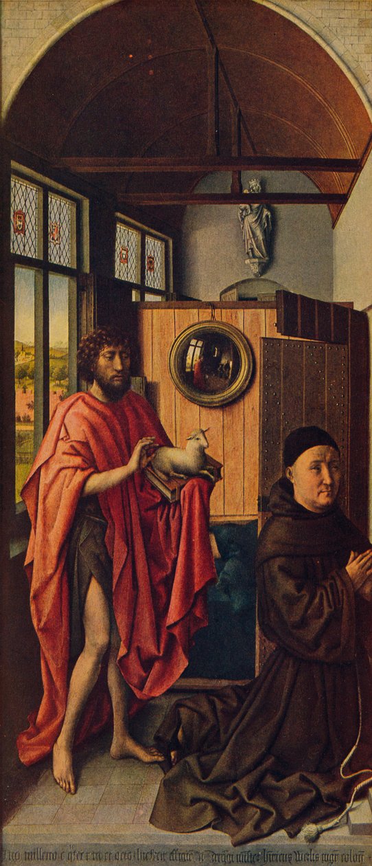 Svatý Jan Křtitel a františkánský mistr Jindřich z Werl, 1438, kolem 1934 od Robert Campin