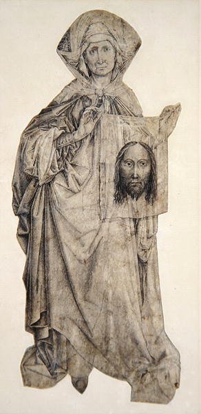 Svatá Veronika (pero, inkoust a indický inkoust na pergamenu) od Robert Campin
