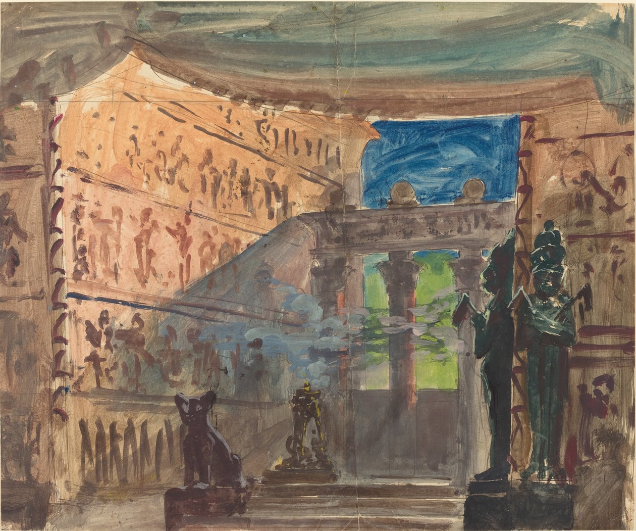 Interiér starověkého egyptského chrámu od Robert Caney