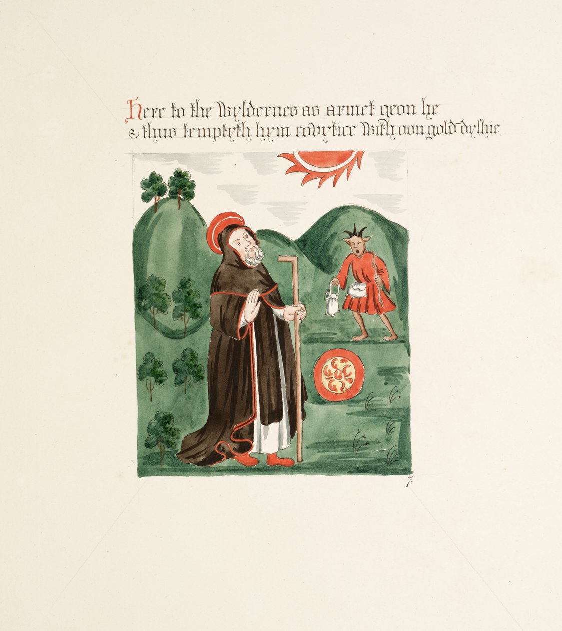 Paní Nová Coll 380, f39r. Starožitnosti katedrálního kostela Saint Mary, Carlisle, kreslil Robert Carlile, 1795 (pero a inkoust a wc na papíře) od Robert Carlile