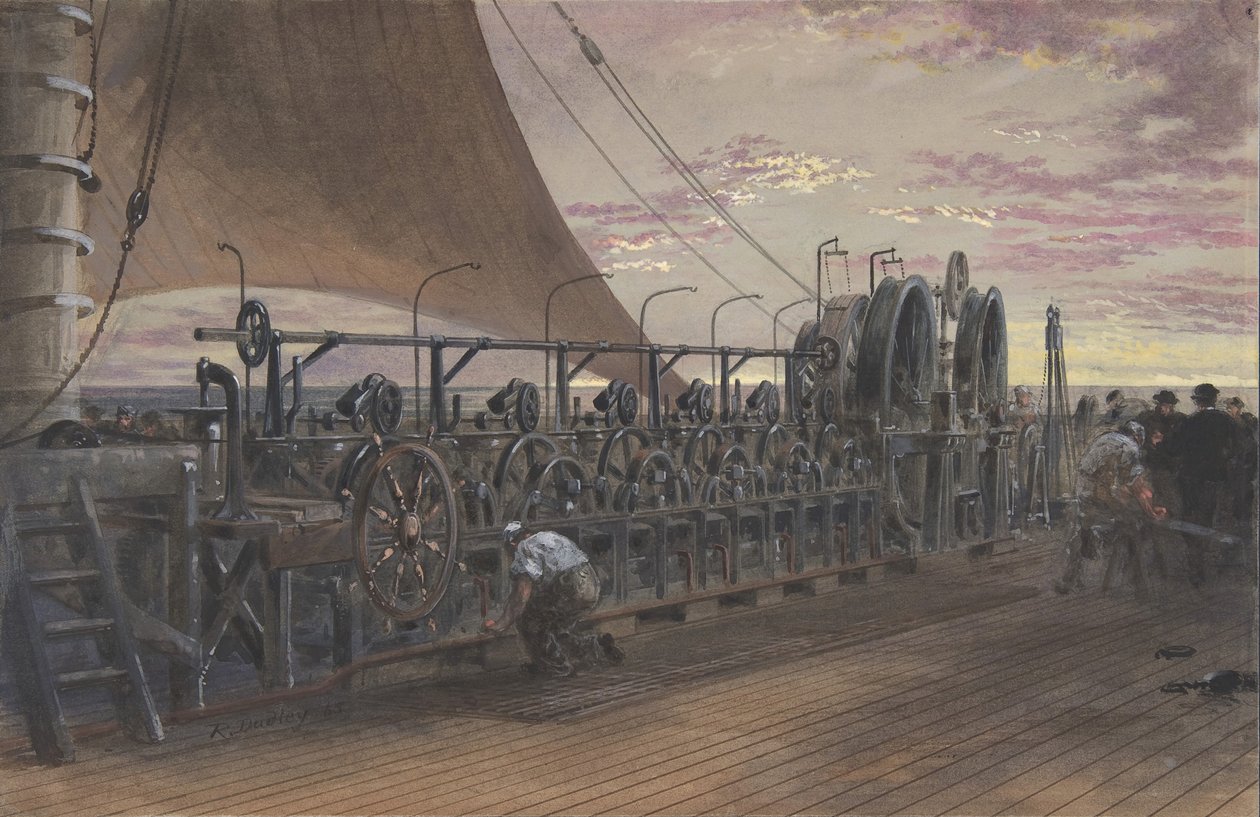 Výplatní stroj na zádi Velké východní, 1865. od Robert Charles Dudley
