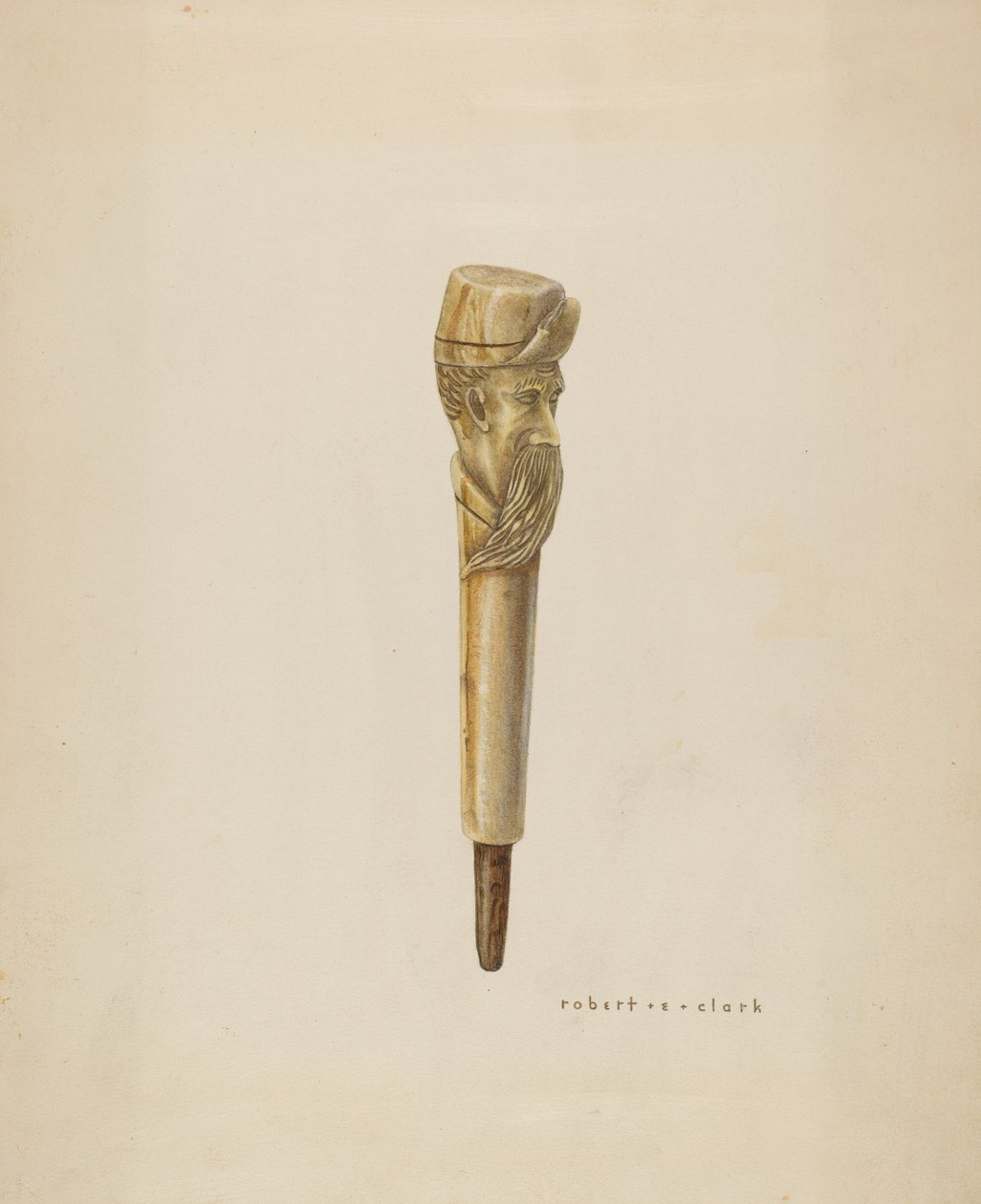 Hůlková hlava nebo rukojeť od Robert Clark