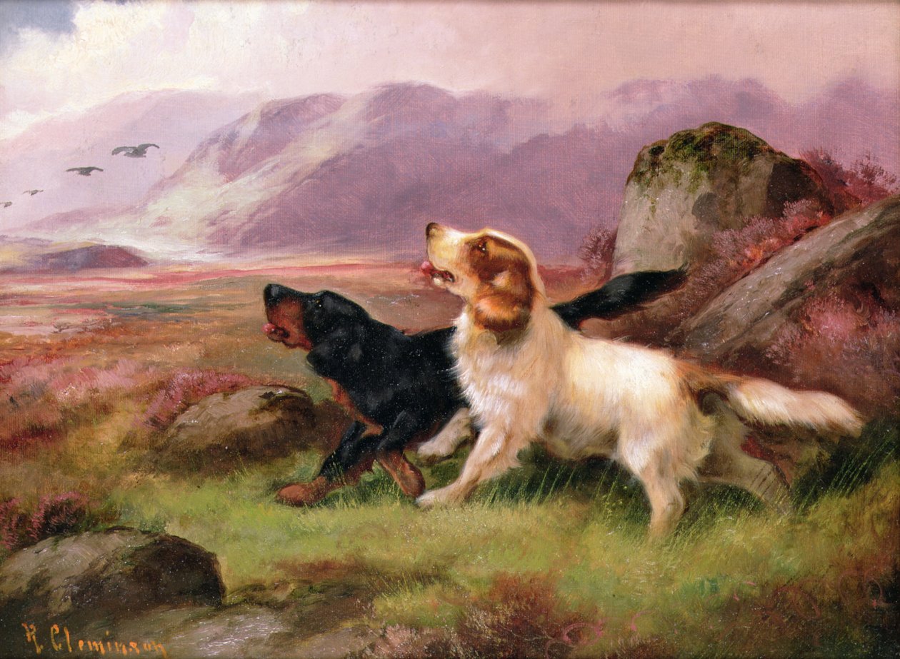 Gundogs (jeden z páru) od Robert Cleminson