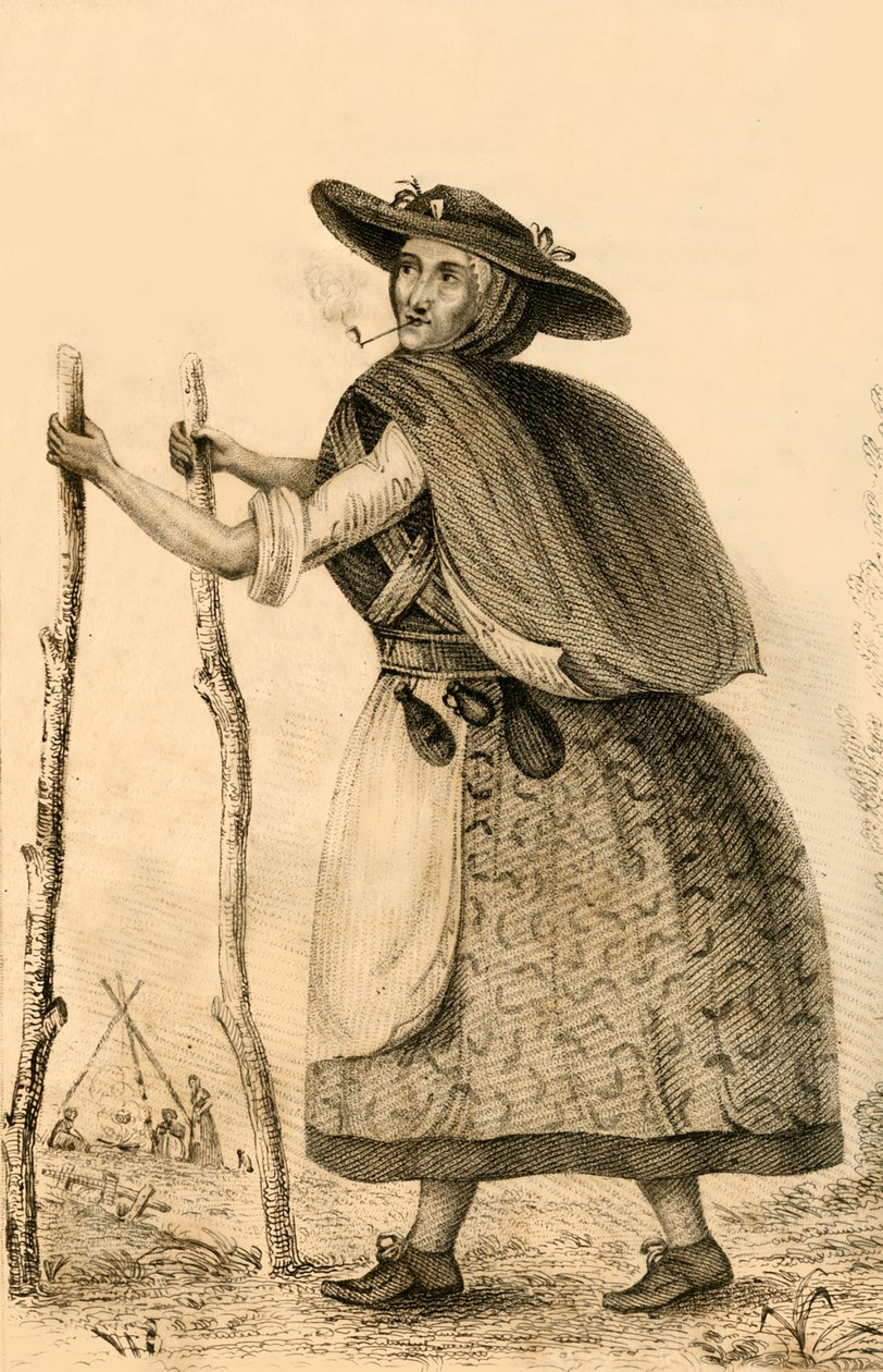 Jenny Darneyová, pozoruhodná postava v Cumberlandu, 1821. od Robert Cooper