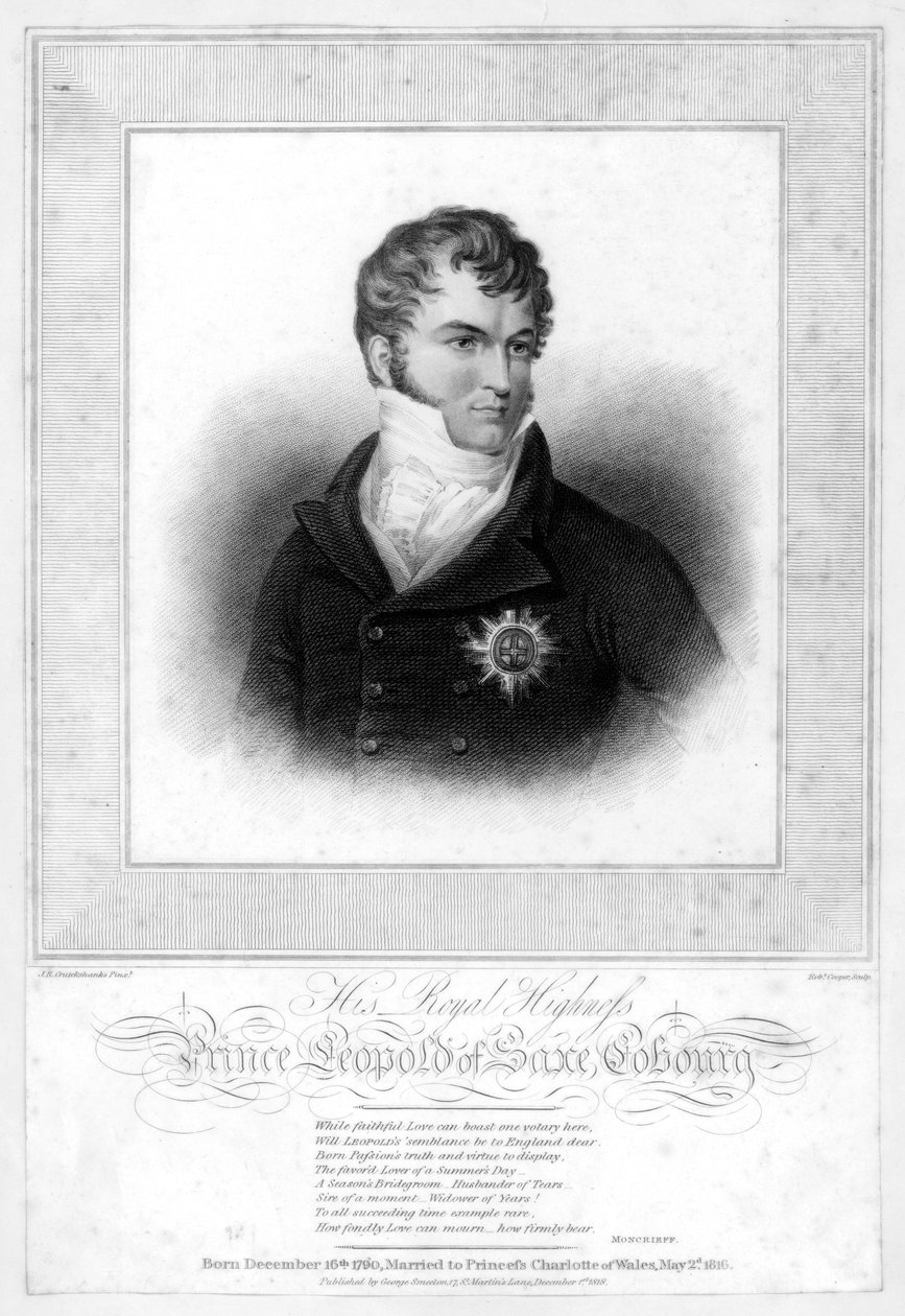 Princ Leopold George Christian Frederick Saxe-Coburg-Saalfeld, 1818. od Robert Cooper