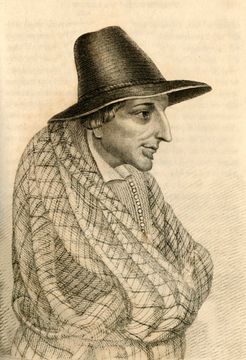 William Stevenson, notoricky známý žebrák, který zemřel v hodnotě 900 liber, 1821. od Robert Cooper