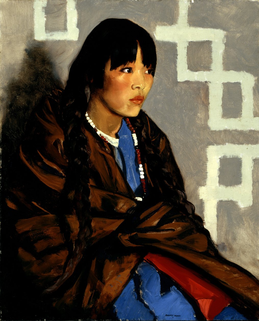 Indická dívka nebo Julianita, kolem roku 1917 (olej na plátně) od Robert Cozad Henri