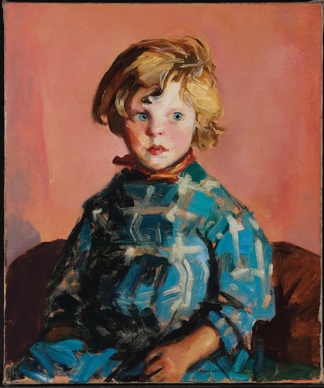 Modré kostkované šaty od Robert Cozad Henri
