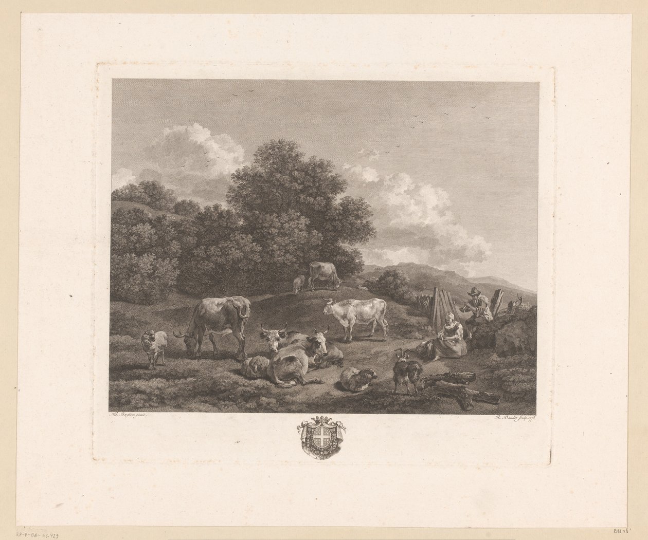 Landschap staví pastevce do vee Holandské stádo od Robert Daudet (II)