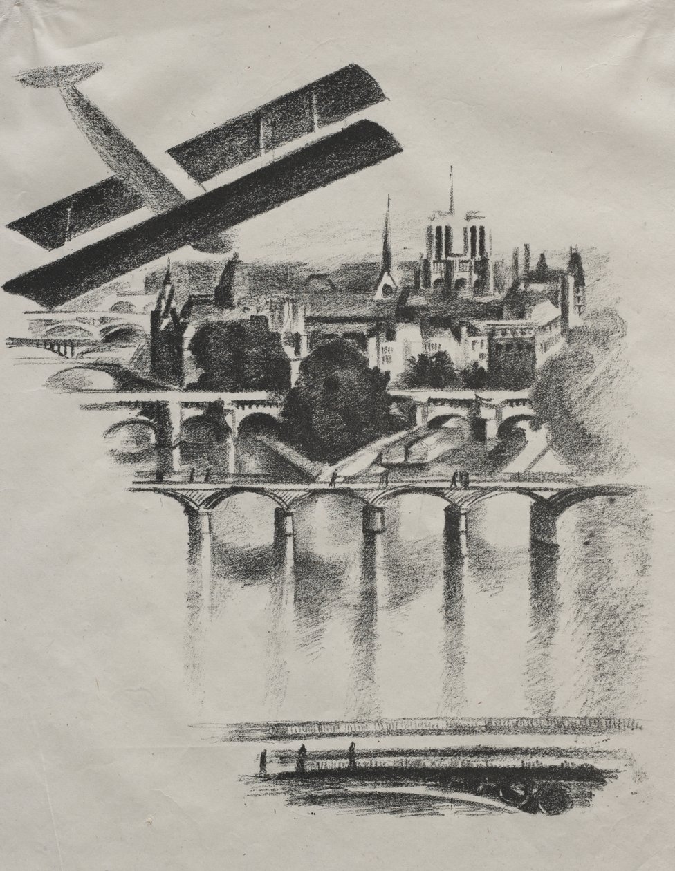 Allo Paris: Mosty Paříže a Notre-Dame od Robert Delaunay