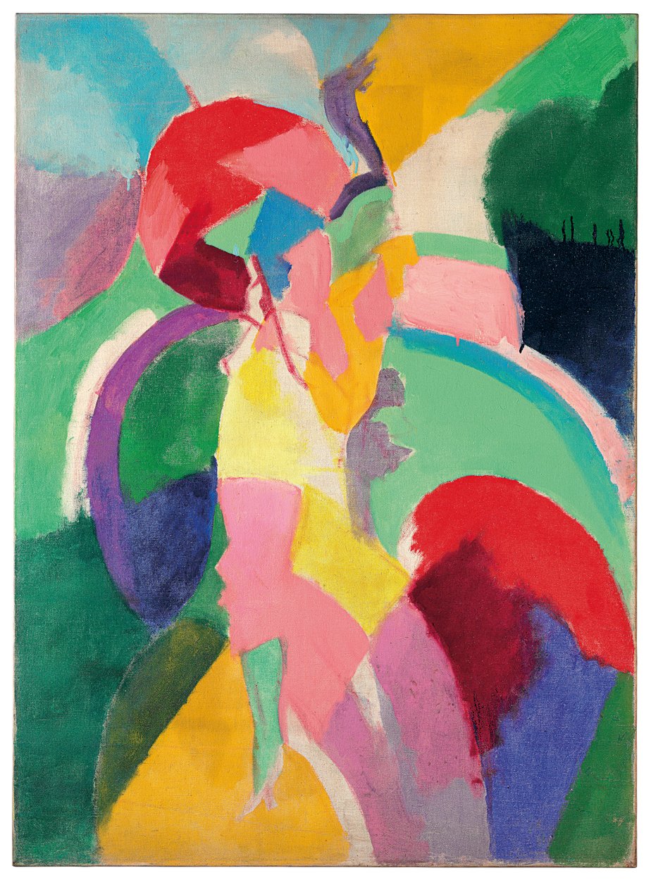 Žena se slunečníkem nebo La Parisienne od Robert Delaunay