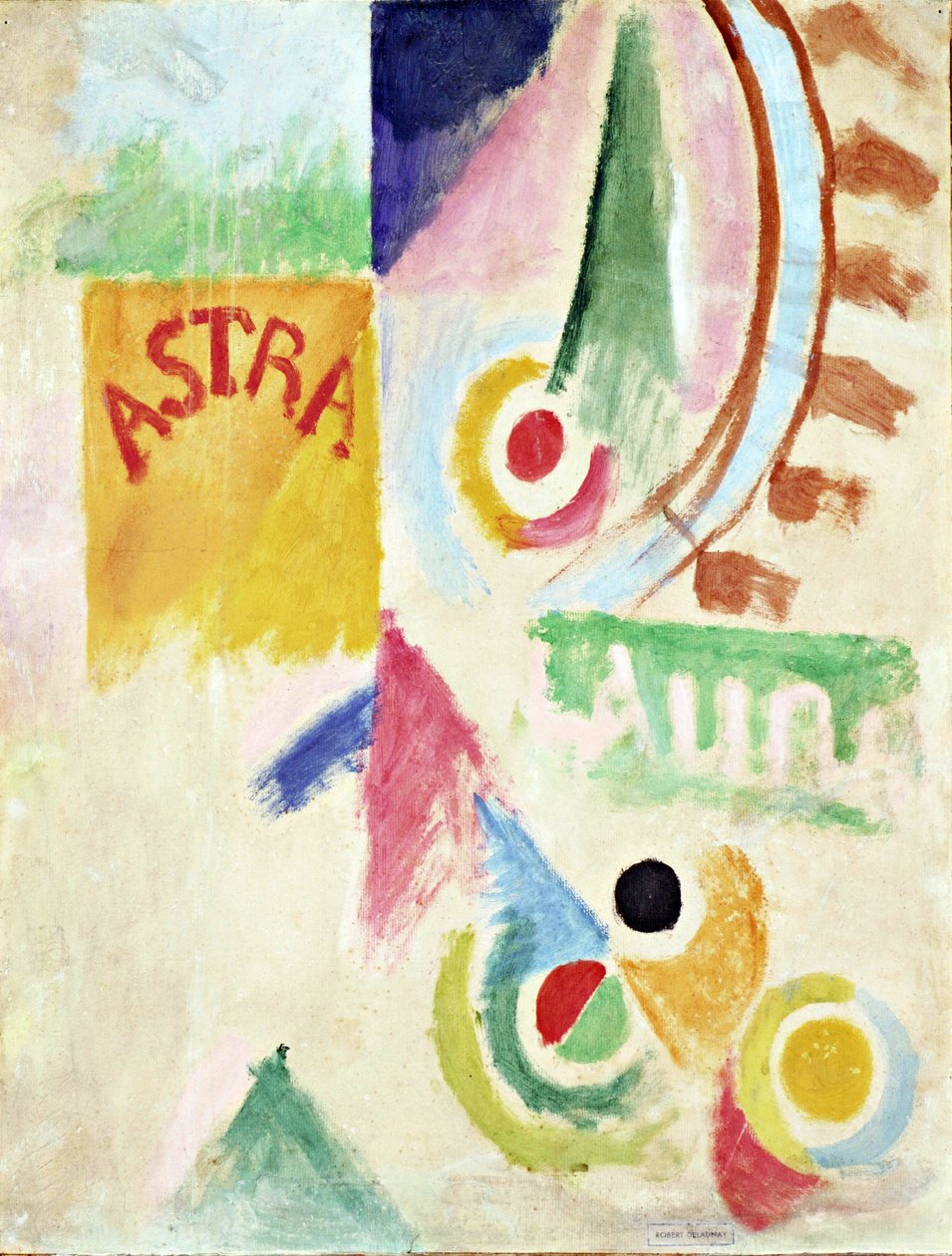 Fotbal. Cardiff Team - Malba Roberta Delaunaya (1885-1941), Olej na papíře 1916 od Robert Delaunay