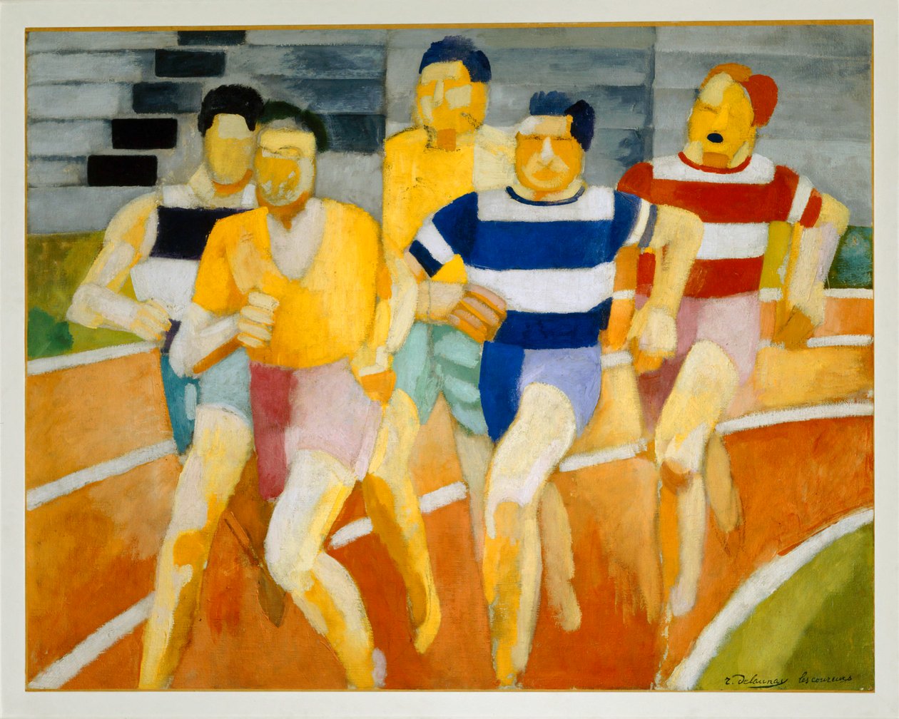 Les coureurs - běžci... (malba na plátně) od Robert Delaunay