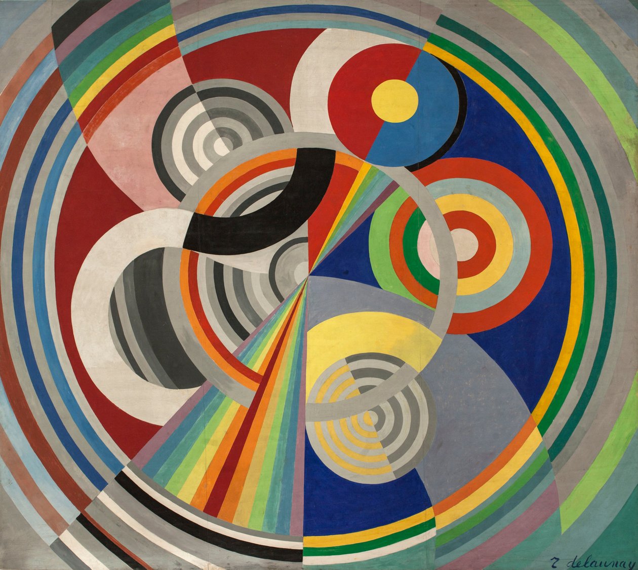 Rytmus č. 1, dekorace pro Salon des Tuileries, 1938. od Robert Delaunay