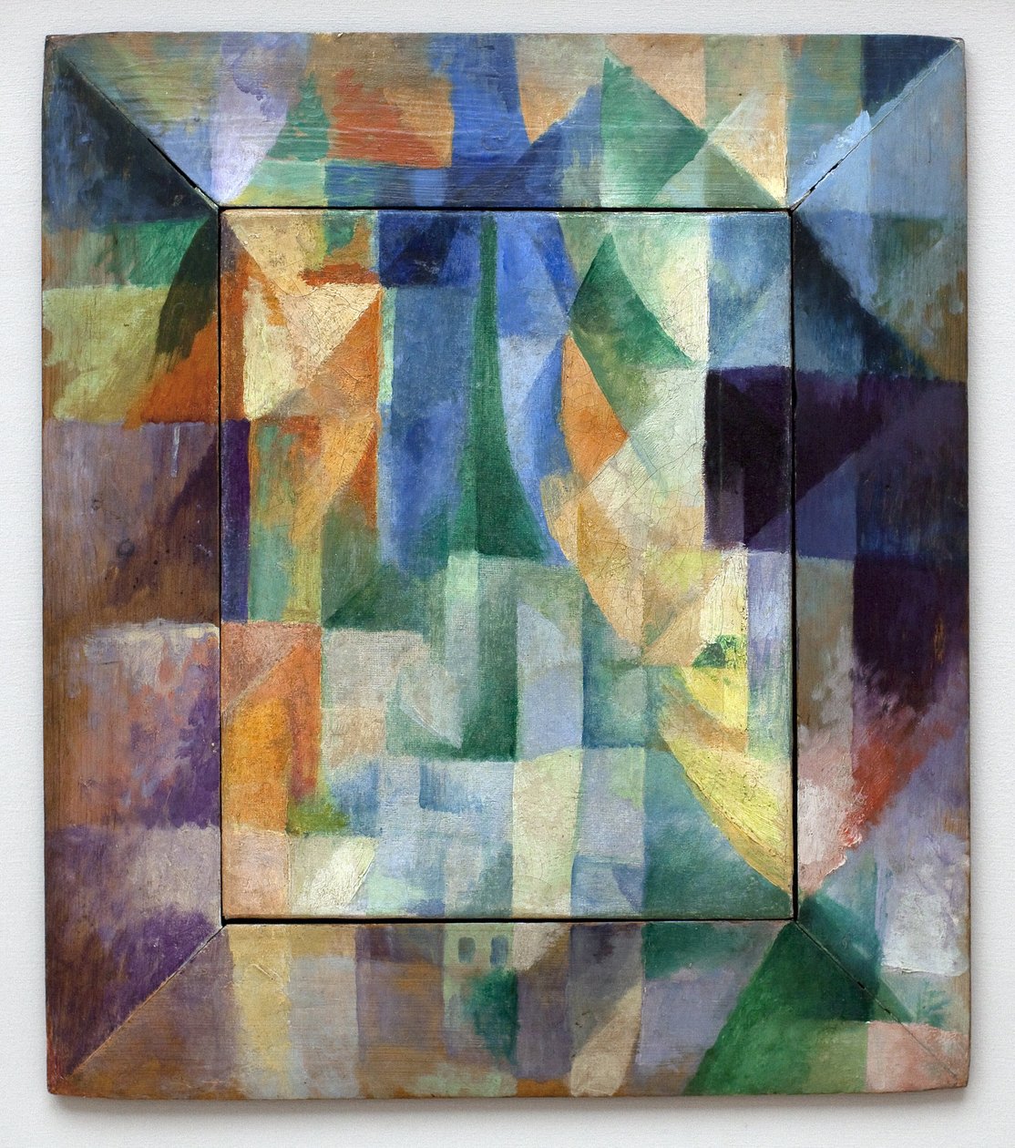 Simultánní okna na město. Část 1, druhý vzor, první replika. Obraz Roberta Delaunaya (1885-1941), Olej na plátně od Robert Delaunay
