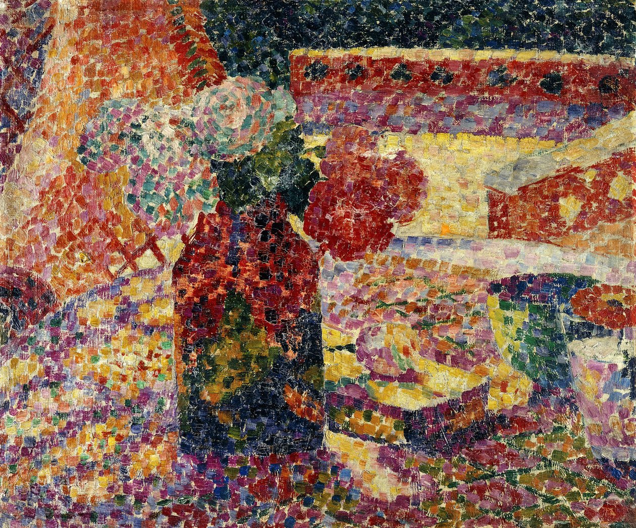 Zátiší s vázou květin, kolem roku 1907 (olej na plátně) od Robert Delaunay
