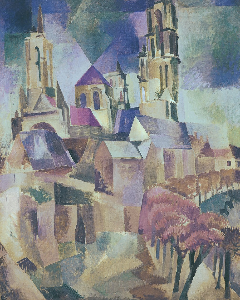 Věže v Laonu od Robert Delaunay