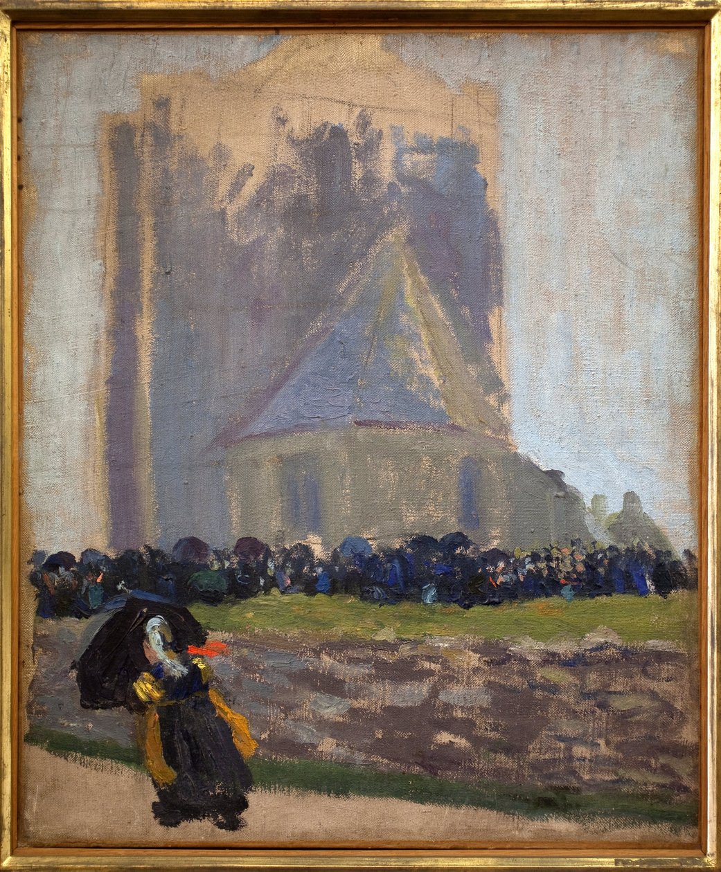 Čtvercová věž v Saint Guenole. Obraz Roberta Delaunaya (1885-1941). Olej na plátně, kolem roku 1905. Muzeum výtvarného umění v Brestu. od Robert Delaunay