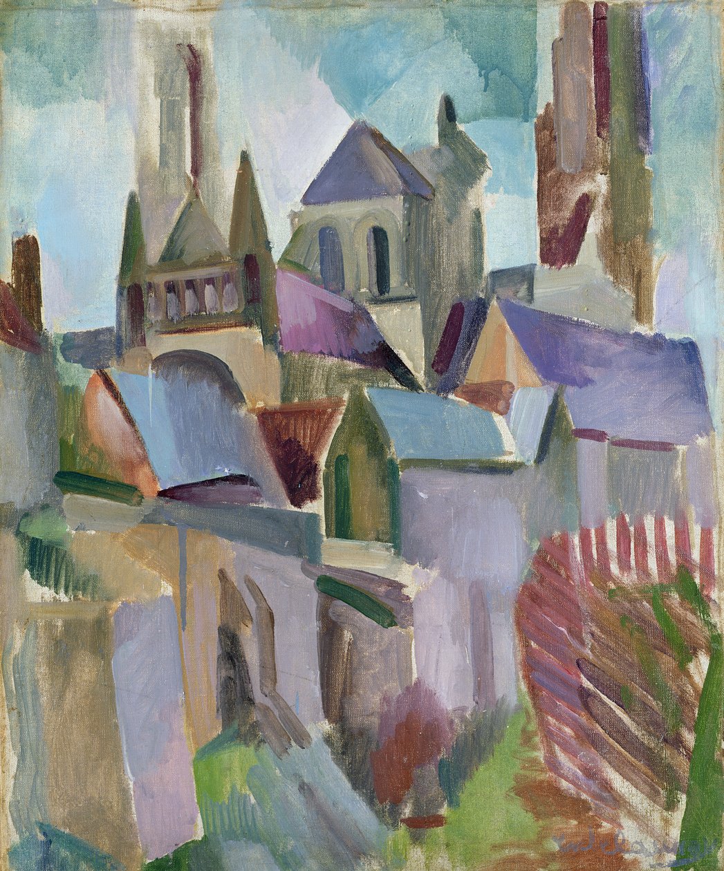 Věže v Laonu od Robert Delaunay