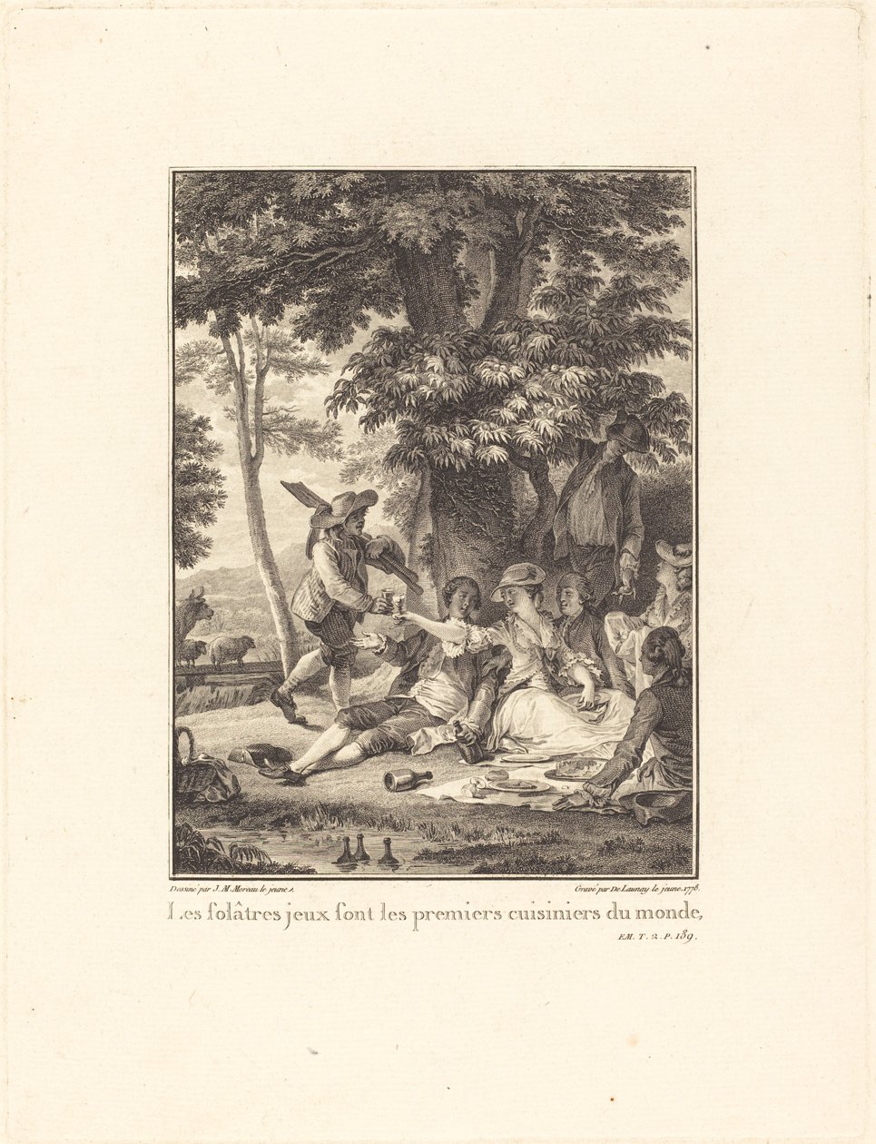 Hravé hry jsou první kuchaři na světě od Robert Delaunay after Jean Michel Moreau