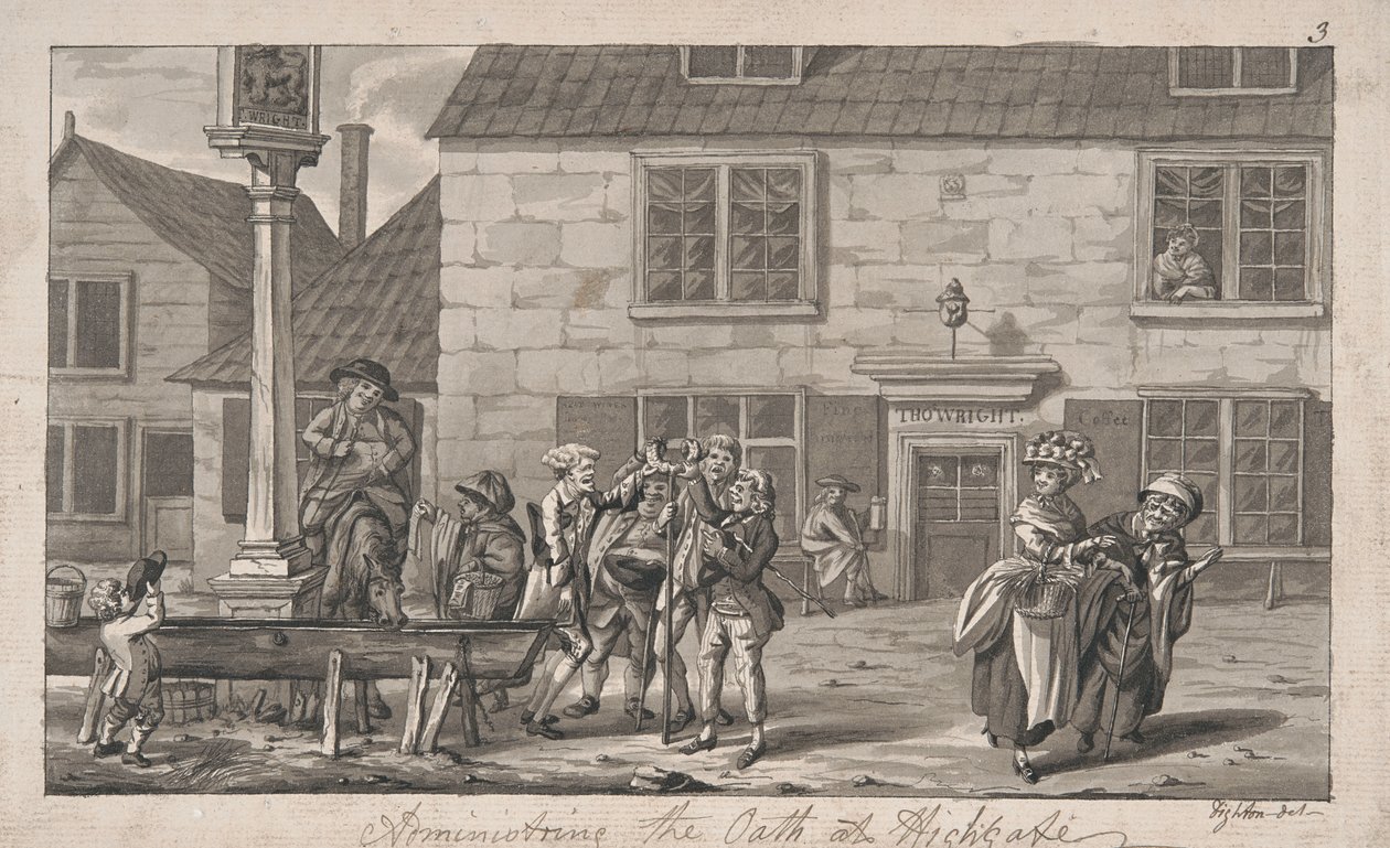 Správa přísahy v Highgate od Robert Dighton