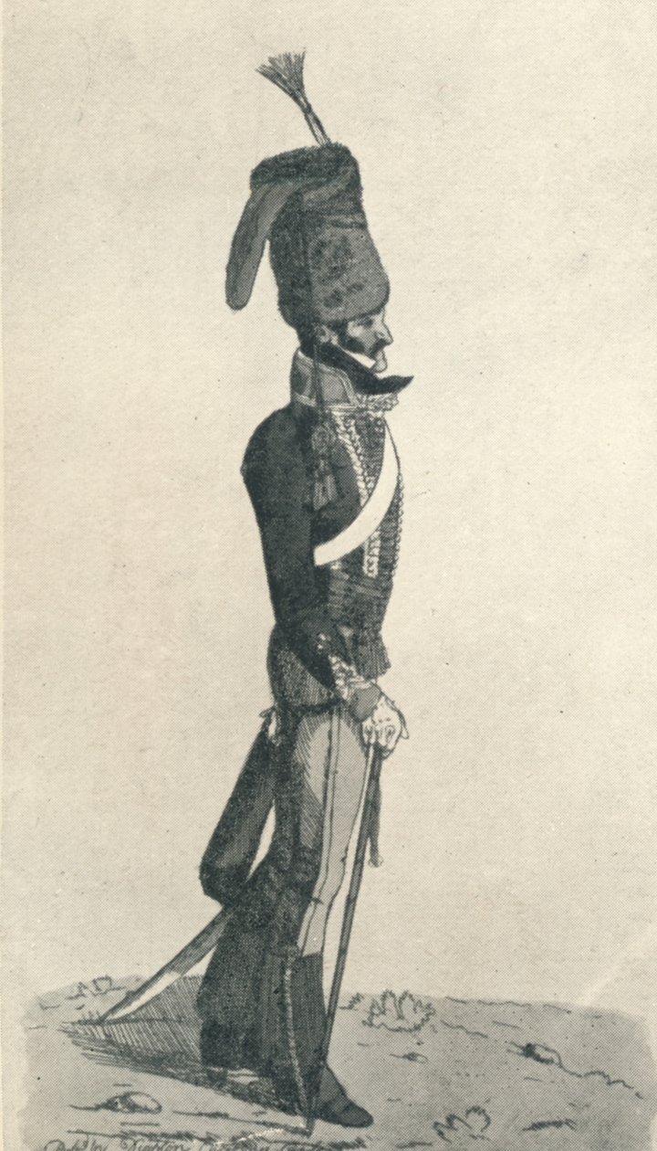 George Augustus Quentin Důstojník 10., neboli princ z Walesu husarů, vzat ze života, od Robert Dighton