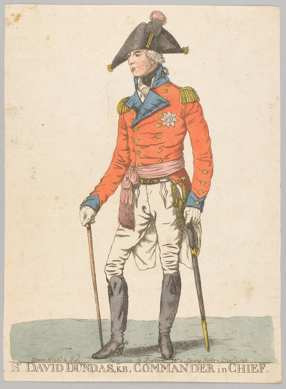Sir David Dundas, KB, vrchní velitel od Robert Dighton