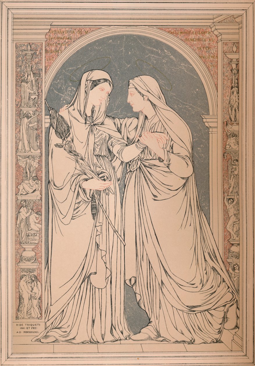 Obraz z mramorové mozaiky, od barona H. De Triquetiho, Paříž, 1893. od Robert Dudley
