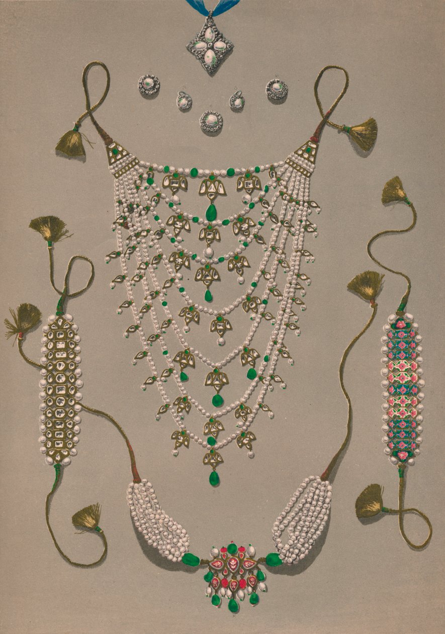 Křížové přívěsky, brože a náušnice, Suite indických ozdob, 1863. od Robert Dudley