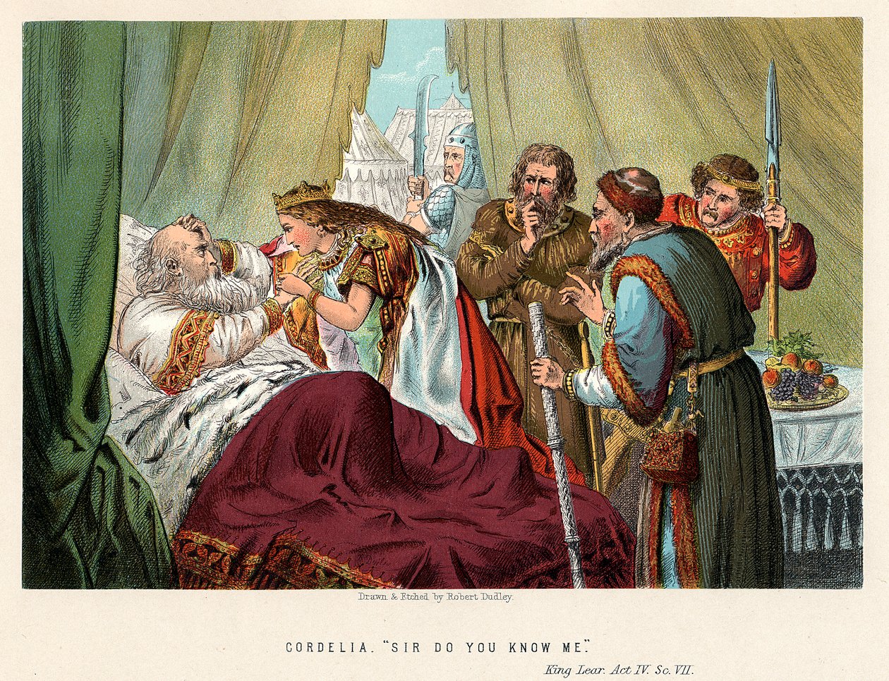 Scéna ze Shakespearova Krále Leara, c1858 od Robert Dudley