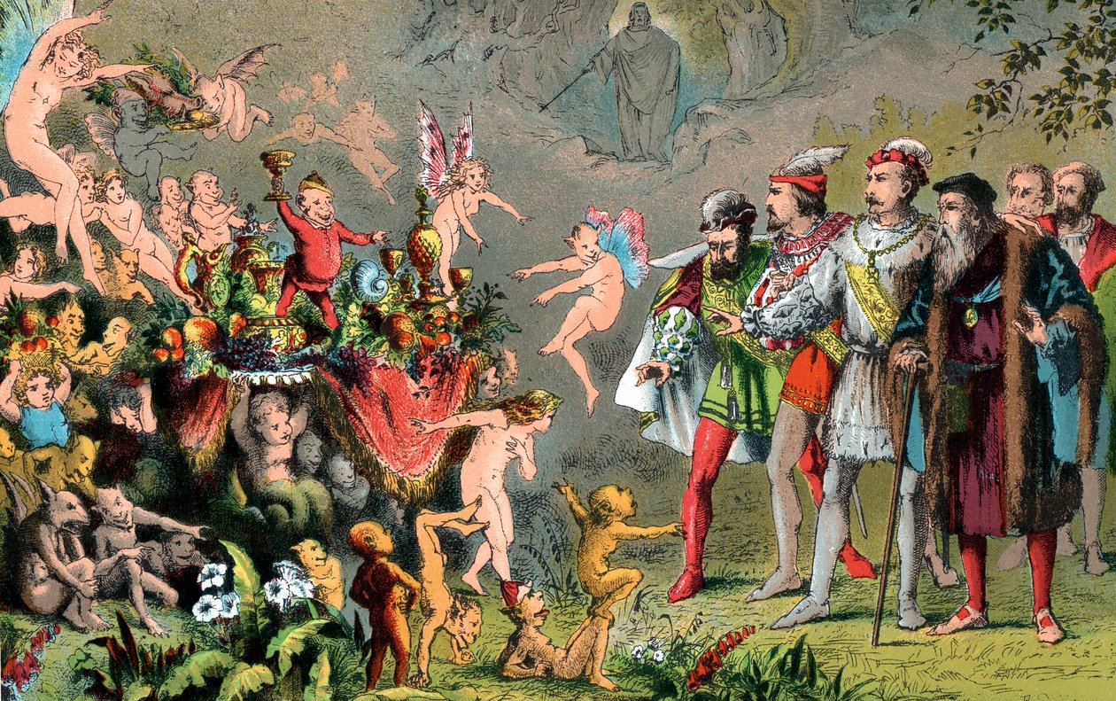 Scéna ze Shakespearovy Bouře, 1856-1858 od Robert Dudley
