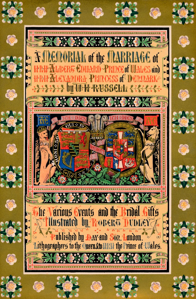 Obálka Památníku sňatku Jeho královské výsosti Alberta Edwarda Prince z Walesu, 1863 od Robert Dudley