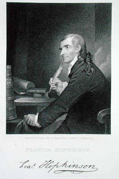 Francis Hopkinson (1738-91) vyrytý Jamesem Bartonem Longacrem (1794-1869) (rytina) od Robert Edge (after) Pine