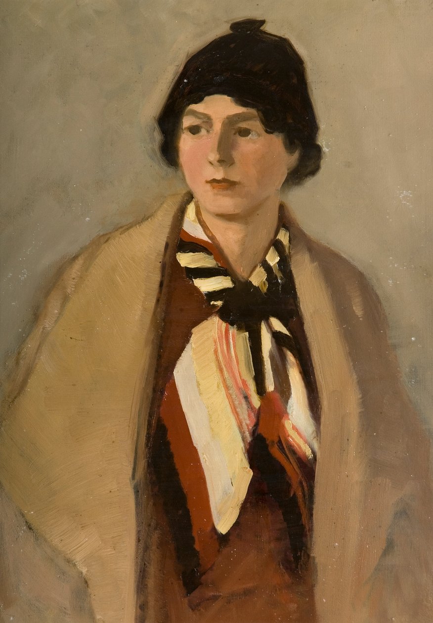 Portrét umělcovy manželky (olej na desce) od Robert Ernest McEune