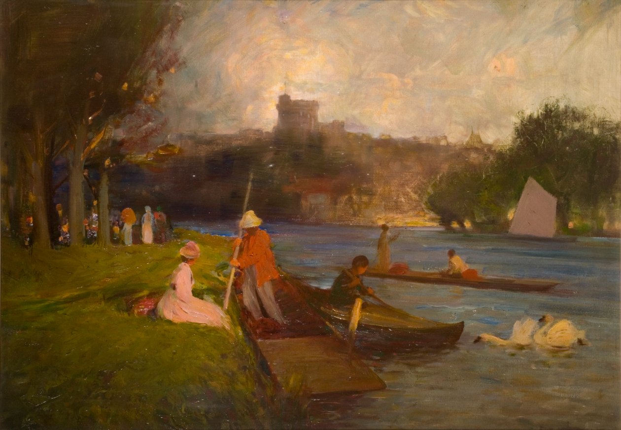 Temže ve Windsoru (ropa na palubě) od Robert Ernest McEune