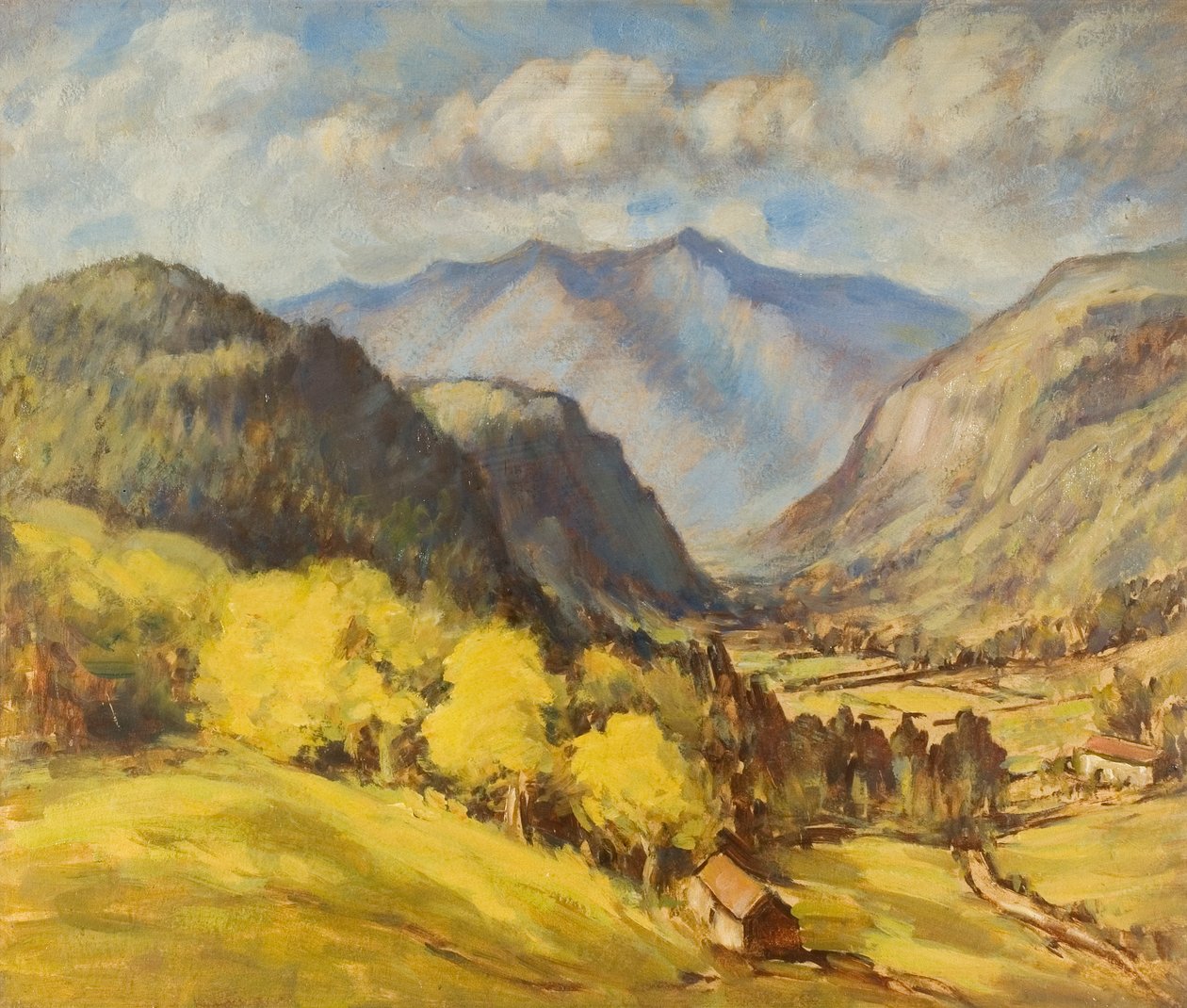 Krajina údolí (olej na palubě) od Robert Ernest McEune