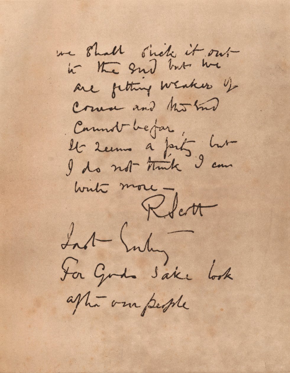 Poslední stránka deníku kapitána Scotta, 1912 1935 od Robert Falcon Scott